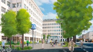Viedeň ukazuje, ako prežiť leto v meste: Frankhplatz sa mení z betónového parkoviska na klimatickú oázu